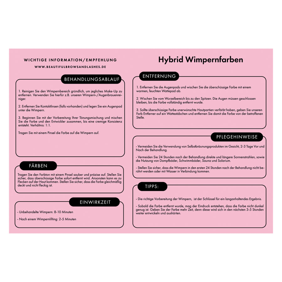 Hybrid Wimpern-/ Augenbrauenfarbe / 15ml / 9 Farbvarianten
